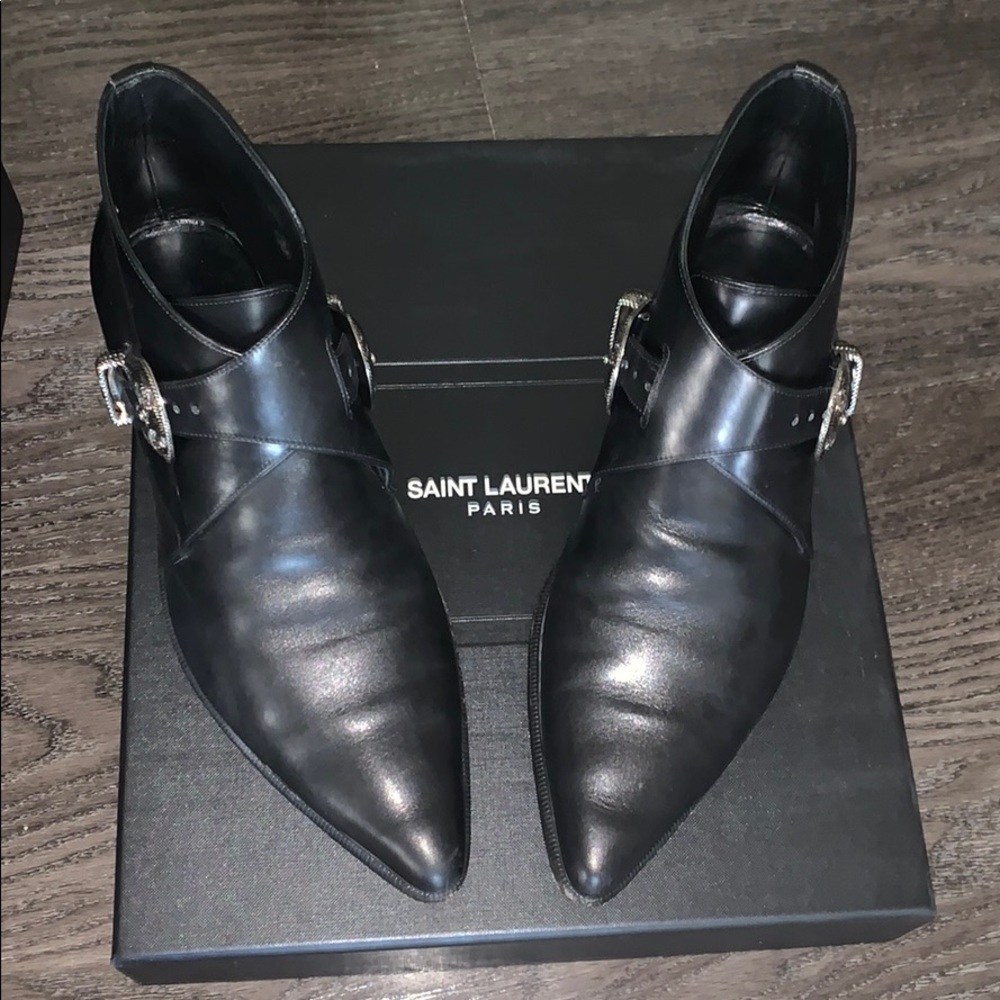 Saint Laurent Black Duckies 42.5 - silver buckles